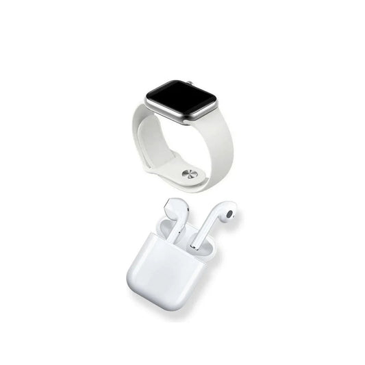 Kit smartwatch t500 y audífonos twins blanco